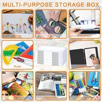 Caja de Almacenamiento Transparente A4, Portátil, de Plástico, para Papel Carta, Papel de Scrapbooking