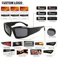 Lunettes de soleil polarisées Benyi de haute qualité, design tendance, logo personnalisé, lunettes en acétate pour hommes et femmes