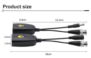 <span class=keywords><strong>Balun</strong></span> de <span class=keywords><strong>Video</strong></span> de Plástico de 5MP HD 1080P 300m, Directo de Fábrica, 2 en 1 AHD CVI TVI, Transmisión de <span class=keywords><strong>Video</strong></span> Activa con Alimentación RJ45, Simulador de <span class=keywords><strong>Video</strong></span> para Monitor - Product Image 5
