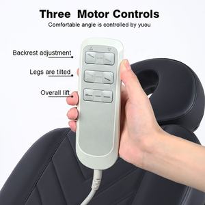 En tienda negro 3 motores Spa salón tratamiento eléctrico masaje Mesa esteticista belleza Facial cama cosmético sofá silla para la venta - Product Image 3