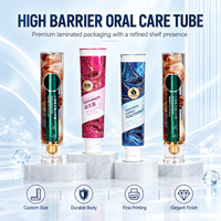 Tube de dentifrice personnalisé en aluminium et plastique, emballage cosmétique laminé, bouchon à vis, impression UV, 12,7-35 mm