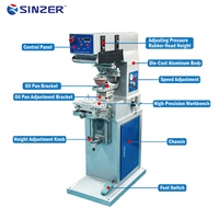 Venta Directa de Fábrica: Máquina de Tampografía Semiautomática de 1 Color con Intercambiador de Calor por Aire para Juguetes de Plástico y Bloques de Construcción