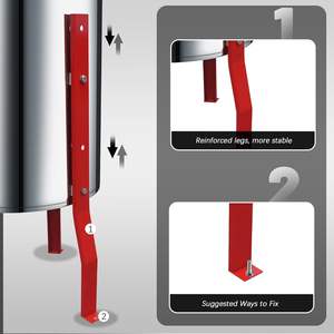 Kit de démarrage apicole Witbee US Stock avec extracteur de miel manuel 201/304 SS à 2 cadres profonds et 4 cadres moyens, tambour de 38 cm de diamètre et engrenage central - Product Image 6