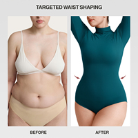 En gros Body basique sans couture pour femme, à manches longues, extensible et ajusté, avec fermeture à boutons-pression à l'entrejambe, pour usage quotidien, ultra doux