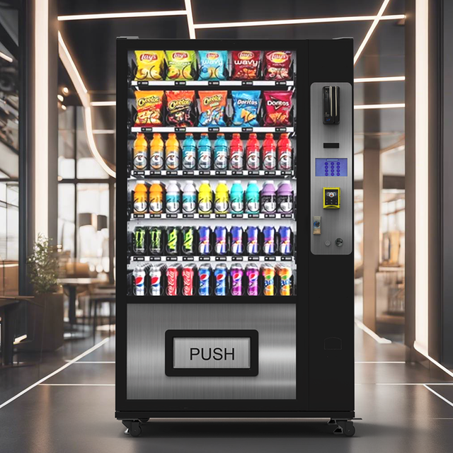 Large Capacity Combo Vending Machine 7-inch Touch LCD Display Cloud-Based Management for Foods Drinks Stable Supplier SDK
