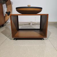 Brasero en acier Corten sur mesure avec armoire de rangement ouverte, OEM ODM Marque privée, Vente en gros fabricant