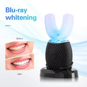 Cepillo de Dientes Eléctrico Sónico en Forma de U, Limpieza Bucal de 360 Grados, Cepillo de Dientes Automático de Silicona, Cepillo Blanqueador de Dientes con Luz Azul Fría - Product Image 3