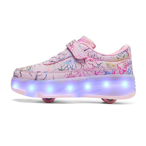 Xiyulong Kids Roller Shoes With Led Lights Size 29-40 Double Row Wheels For Boys Girls - Product Image 5