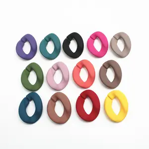 Matte Acrylic Chain Links Plastic Beads for DIY Earrings Bracelet Necklace Glasses Masks Lanyard Bag Accessories Colorful