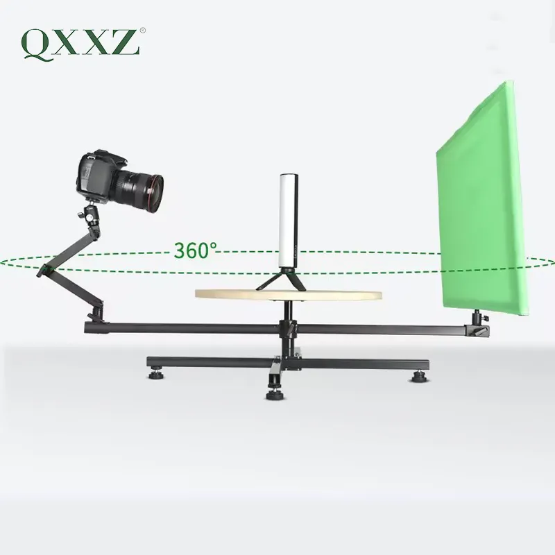 QXXZ 360 rotate turntable photo booth Video Camera Product Shot 360 Rotating Platform Rig slider gear