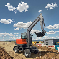 Excavatrice diesel toute neuve de roue de la machine 6Ton de creusement de construction chinoise à vendre