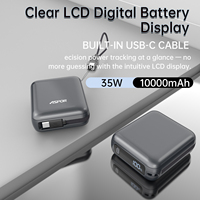 Batterie externe portable mini PD 35W à charge super rapide 10000mAh avec écran LCD numérique