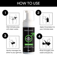 Nettoyant quotidien naturel pour hygiène intime Anti-odeur Ph Équilibré Moussant Partie Privée Nettoyant en boule pour hommes au menthol