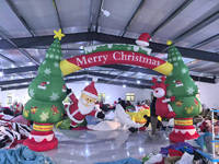 Thème de Noël publicité gonflables décoration père noël arbre arc gonflable pour l'extérieur