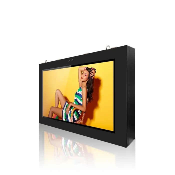 55 inch IP55 không thấm nước ngoài trời xe buýt taxi quảng cáo Video Player HD 4K màn hình cảm ứng LCD hiển thị treo tường kỹ thuật số biển