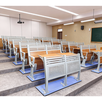 Ensemble de bureau et chaise d'université réglables et économiques avec structure métallique - Mobilier de classe moderne pour les écoles