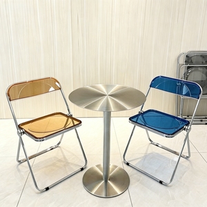 Kursi Hotel Akrilik dengan Ketinggian yang Dapat Disesuaikan, Bangku Lipat Modern untuk Rumah Kantor, Mewah Ringan - Product Image 5
