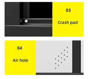 ตู้เสื้อผ้าเหล็ก9ประตูปรับความสูงได้สไตล์โมเดิร์นเหล็กสีสันสดใสสำหรับใช้ในอพาร์ทเมนต์และโรงแรม - Product Image 4