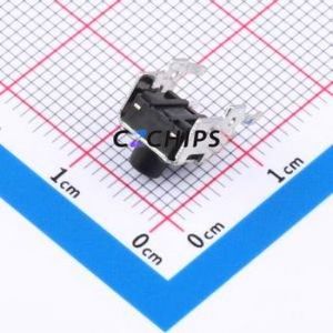 GT-TC101B-H065-L1 Tactile Switch Through hole,6x7.5mm Switch Single Pole Single Throw Round Button 2.5N Right Angle Insert - Product Image 2