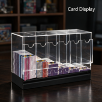 Boîte de rangement personnalisée en acrylique avec distributeur à poussoir pour cartes Pokémon, Ultraman, jeux TCG – Présentoir compartimenté pour boosters de cartes