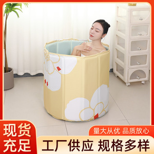 Bañera Plegable para Adultos de 70cm/80cm, Redonda, de PVC, Portátil, para Uso Doméstico - Product Image 5