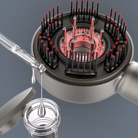 Peigne électrique de massage du cuir chevelu 2 en 1 pour la croissance des cheveux, épurateur intelligent du cuir chevelu avec applicateur d'huile