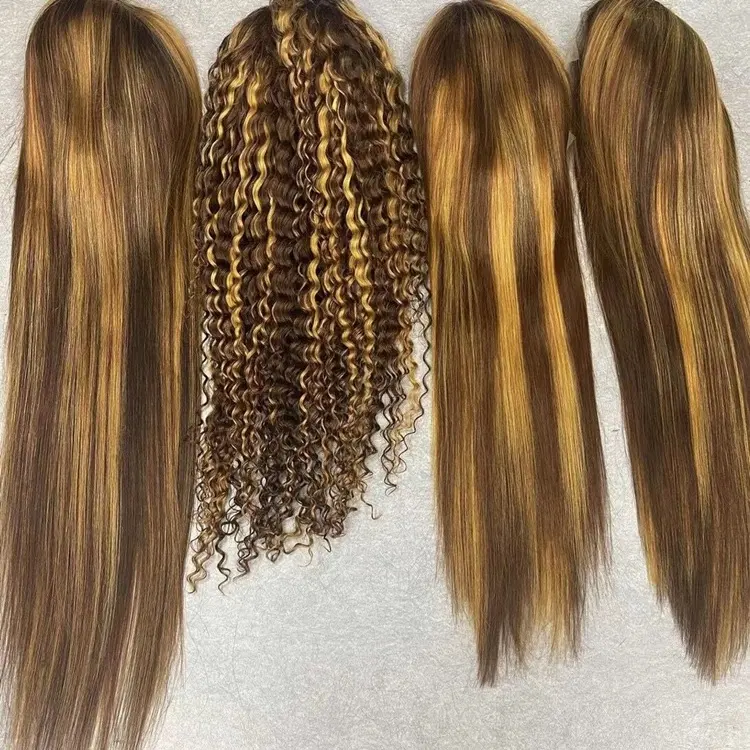 Tutkalsız vurgulamak 26 inç su dalgalı saç peruk, brezilyalı bakire dantel ön peruk, doğal ön koparıp Hairline sırma ön peruk