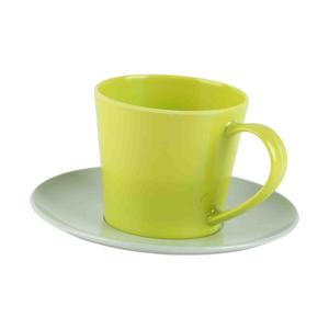 Ensemble tasse et soucoupe en plastique, design minimaliste rond, pour le thé de l'après-midi, tasses durables - Product Image 4