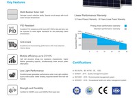 Panneau solaire monocristallin en silicium de type N de 600 W, demi-cellule, efficacité de 23,32 %, argent + noir, stations d'énergie solaire, systèmes solaires domestiques