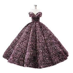 Vestido <span class=keywords><strong>de</strong></span> Novia con Bordado Pesado y Lentejuelas, Traje <span class=keywords><strong>de</strong></span> Gala con Hombros Descubiertos y Falda <span class=keywords><strong>de</strong></span> Tul para Mujer Adulta - Product Image 5