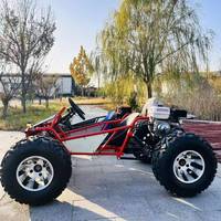 Nuevo Diseño, Karting Todoterreno con Neumáticos Anchos de 8 Pulgadas, Carga de 200 kg, Motor de Gasolina de 212 cc y 4 Tiempos, Freno de Disco Hidráulico, Go Kart Cross para Adultos