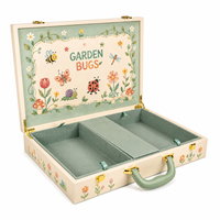 Jeu de Mahjong Personnalisé pour Enfants avec Marque Personnalisée, Tuiles en Acrylique Thème Insectes de Jardin, Jeu de Société Cadeau