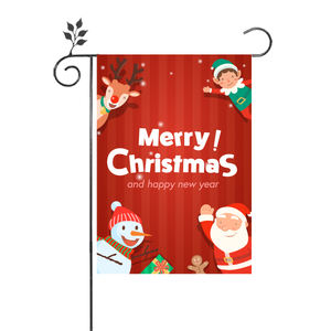 Banderas de lino impresas de doble cara para decoración de jardín, producto promocional, personalizado, para Navidad - Product Image 1