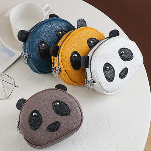 Leather Pouch Key Chains <b>Wallets</b> <b>Cute</b> Bag Charm Mini Coin Purse Keychain Leather <b>Wallet</b> Coin Panda Pouch Keychain Money Pouch - Product Image 2