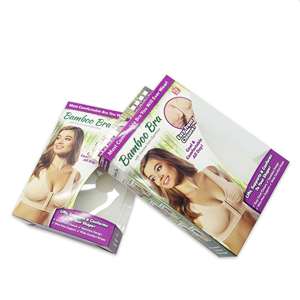 Glossy Custom Printed Paper Fabric Bra Underwear Packaging <b>Box</b> with Clear Window - Product Image 4