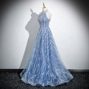 <span class=keywords><strong>Robe</strong></span> <span class=keywords><strong>de</strong></span> mariée bleue à col halter, <span class=keywords><strong>robe</strong></span> <span class=keywords><strong>de</strong></span> <span class=keywords><strong>soirée</strong></span> <span class=keywords><strong>pour</strong></span> femme, luxe abordable haut <span class=keywords><strong>de</strong></span> gamme, niche, cérémonie <span class=keywords><strong>pour</strong></span> adultes - Product Image 5