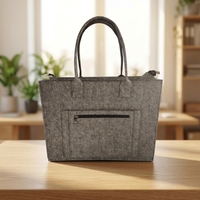 Bolsa de Fieltro de Poliéster Resistente con Diseño Personalizable, con Asa, Plegable, Contenedores de Almacenamiento Portátiles, Estilo Casual y de Lujo