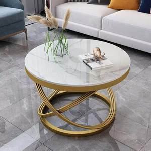 Table basse moderne minimaliste en acier et ardoise, nouveau modèle tendance pour la maison, table d'appoint pour canapé de salon, petit appartement, balcon - Product Image 2