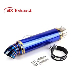 Thiết kế mới lưu lượng cao tùy chỉnh 51mm đầu vào thép không gỉ + Ống sợi carbon thoát moto xe máy xả Muffler giảm thanh - Product Image 1