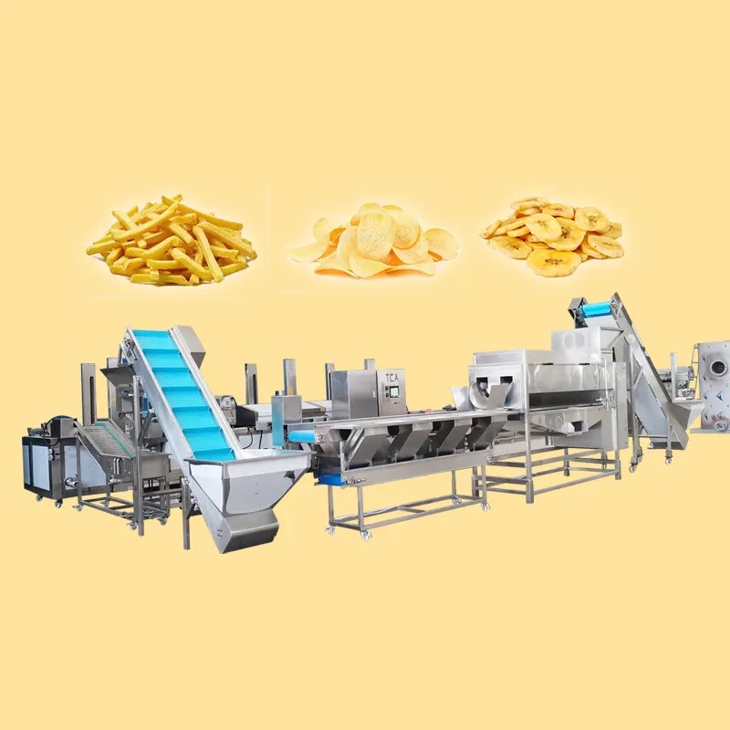 TCA 100-3000kg/h fully automatic potato frozen french fries making machine production line price