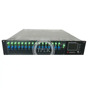 Beste Prijs Tplk High Power Ftth Optische Dual Power Catv 16 Poort 23 Dbm 1550 Wdm Edfa