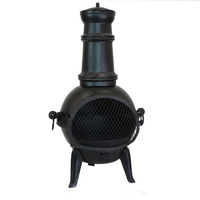 Erda 16546 Brasero d'extérieur en fonte de 34 pouces, couleur personnalisée, avec support, chauffage de terrasse au gaz, design pot belly