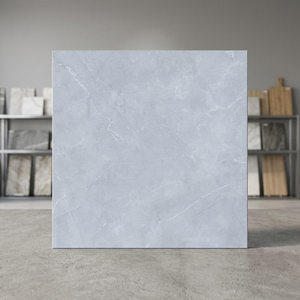 Britton Bianco 24x24inch Glazed Porcelain Tiles White Grain Marble Effect Modern Interior <b>Flooring</b> - Product Image 2