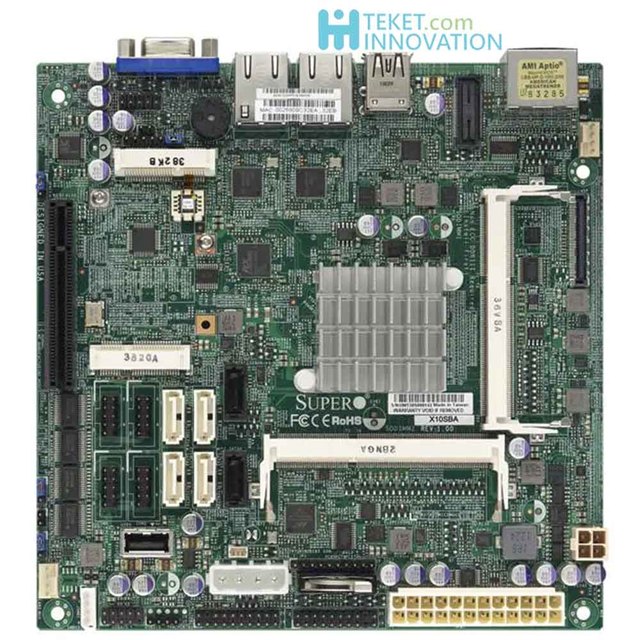 Supermicro X10SBA Mini-ITX Motherboard Intel Celeron J1900 (10W, 4C) DDR3L Non-ECC 1*PCI-Ex2 2*GbE LAN(Intel I210AT) 4*COM 1*DOM