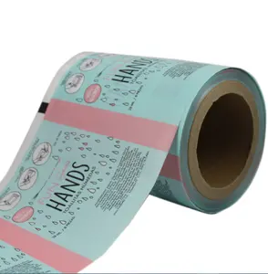 Filme de embalagem impresso personalizado, envoltório de plástico de opp poly molhado
