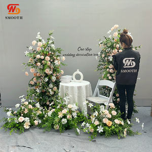 LEDA Camino de Mesa de Flores Artificiales Hecho a Mano, Estilo Vintage para Champán, Decoración Suave Personalizada para Fondo de Boda - Product Image 2