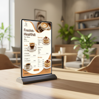 Support de table en acrylique avec cadre en aluminium rectangulaire A4, support POP, éclairage LED, luminosité 5000 lumens, écologique, durable, personnalisé