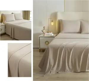 Soft Microfiber Bedding Sheet 1800 Count Deep Pocket 4 Piece Hotel Bed Sheet Set For Hotel