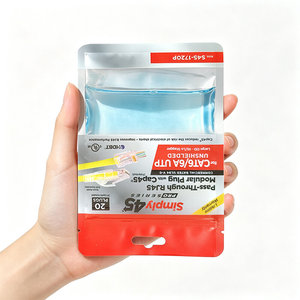 Multiple Size Custom Logo Printed Clear Window PE Zip <b>Lock</b> Resealable Bag For Wire <b>Cable</b> Cord Extension Lead Packaging Bag - Product Image 5