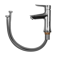 ARROW Robinet mitigeur moderne monotrou à cartouche en céramique dosée Robinet mitigeur de lavabo chromé